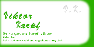 viktor karpf business card